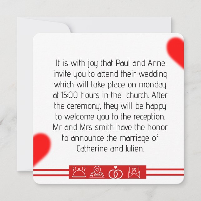 wedding invitation (Front)