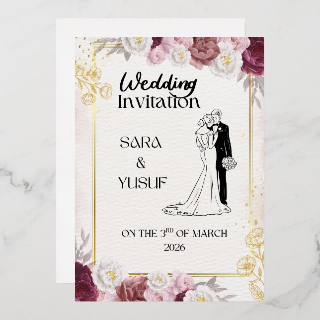 Wedding Invitation  (Front/Back)