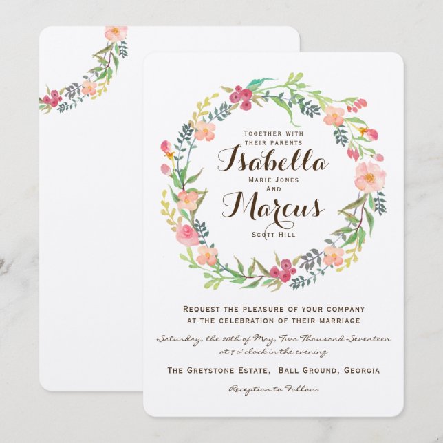 Wedding Invitation (Front/Back)