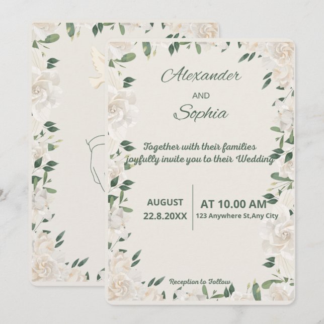 Wedding Invitation (Front/Back)