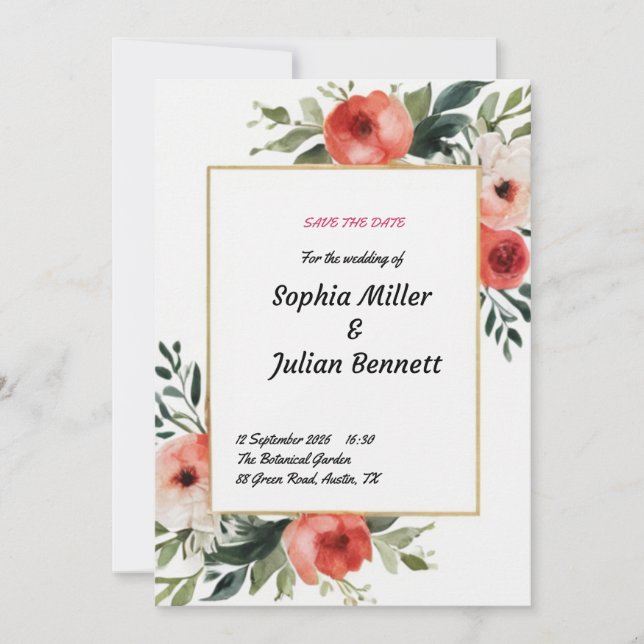  wedding invitation  (Front)