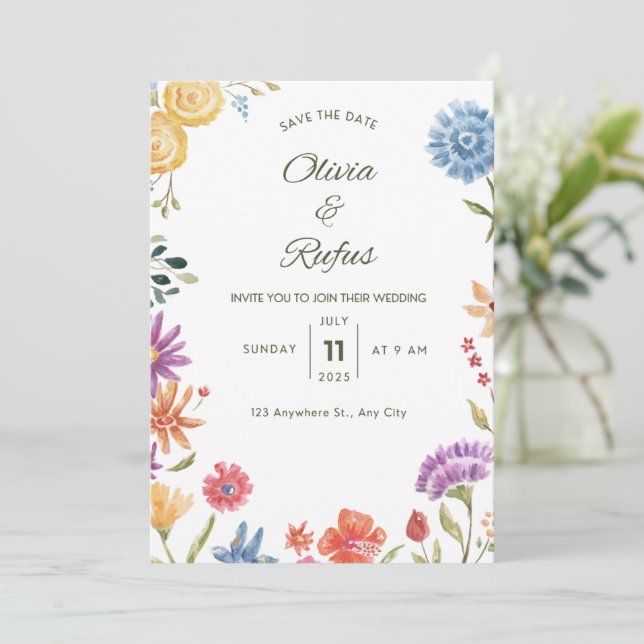  Wedding Invitation (Standing Front)