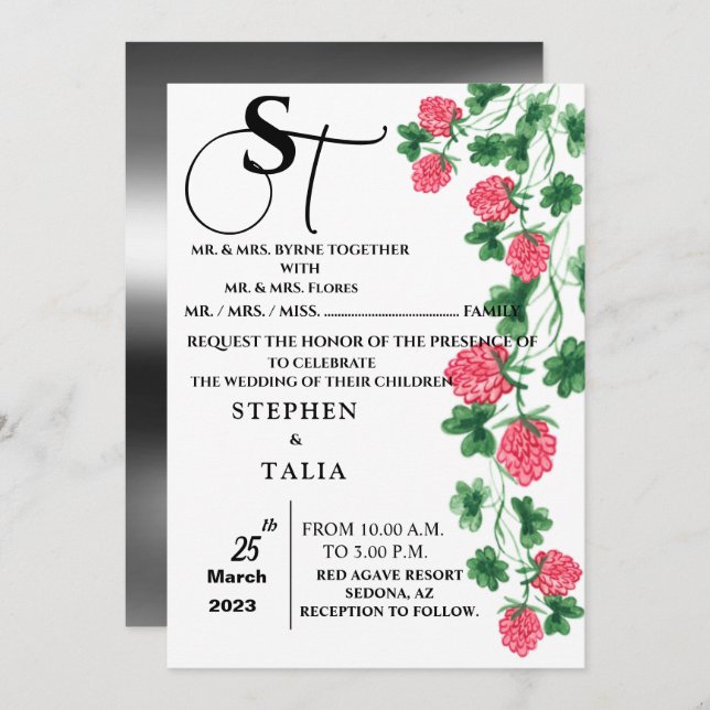 Wedding  Invitation (Front/Back)