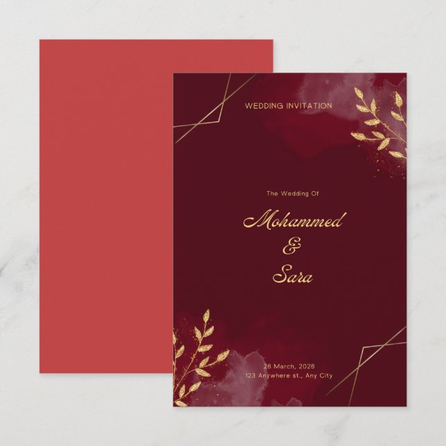 Wedding Invitation (Front/Back)