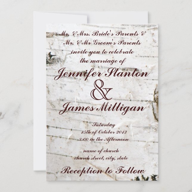 Wedding invitation (Front)