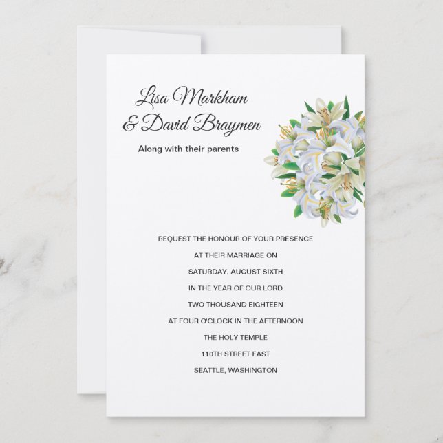 Wedding Invitation (Front)