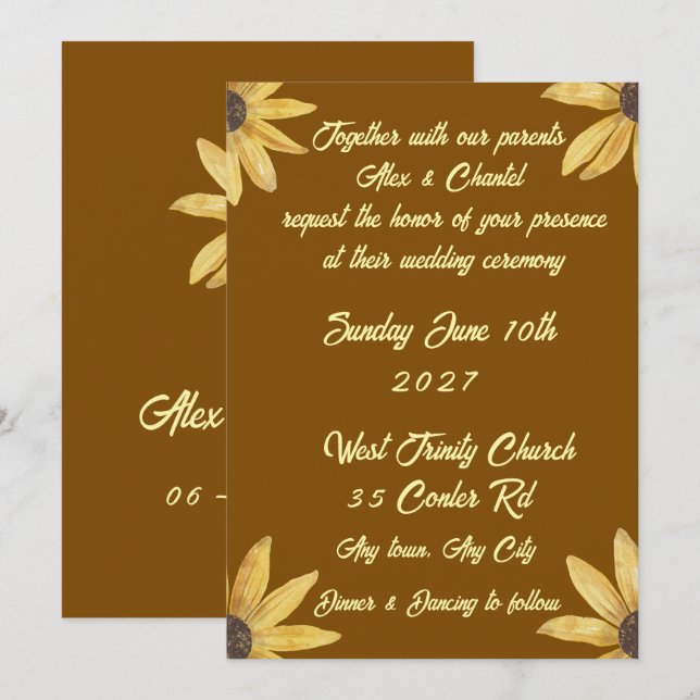 Wedding Invitation (Front/Back)