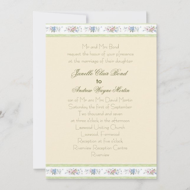 Wedding Invitation (Front)