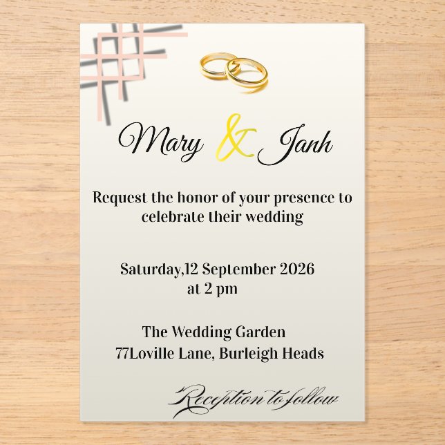 Wedding Invitation (Front)