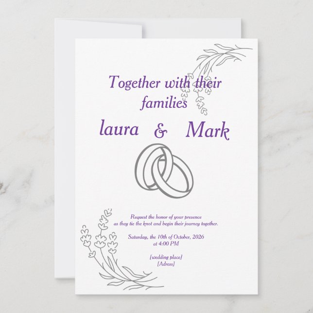 wedding invitation (Front)