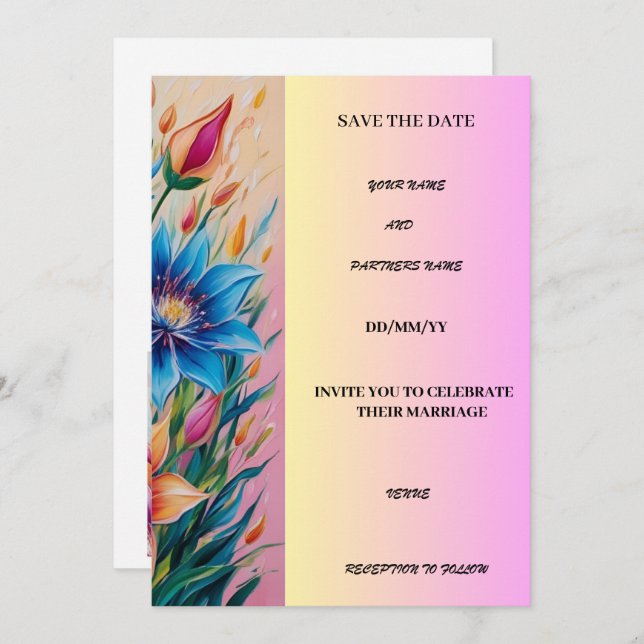 WEDDING INVITATION  (Front/Back)