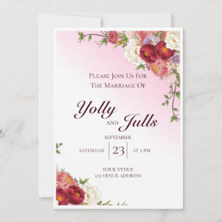 Wedding Invitation 5" x 7" Card