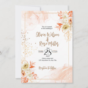 Wedding Invitation 5x7 in