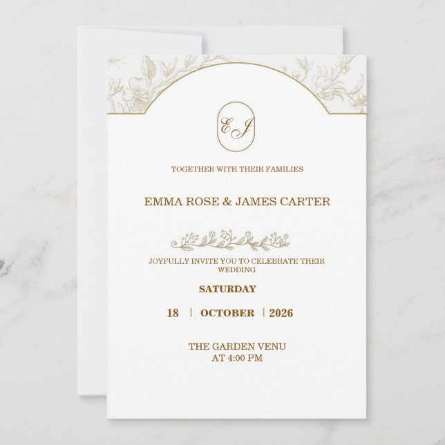 "Wedding Invitation ✨ A Night to Remember" (Front)
