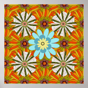 Wedding invitation. Abstract floral background. Ab Poster