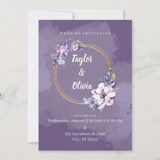Wedding Invitation, Acrylic Invitations (Front)