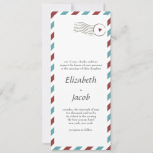 Wedding Invitation // Airmail Letter Style