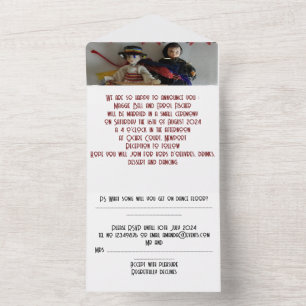 wedding invitation all in one