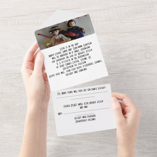 wedding invitation all in one (Tearaway)