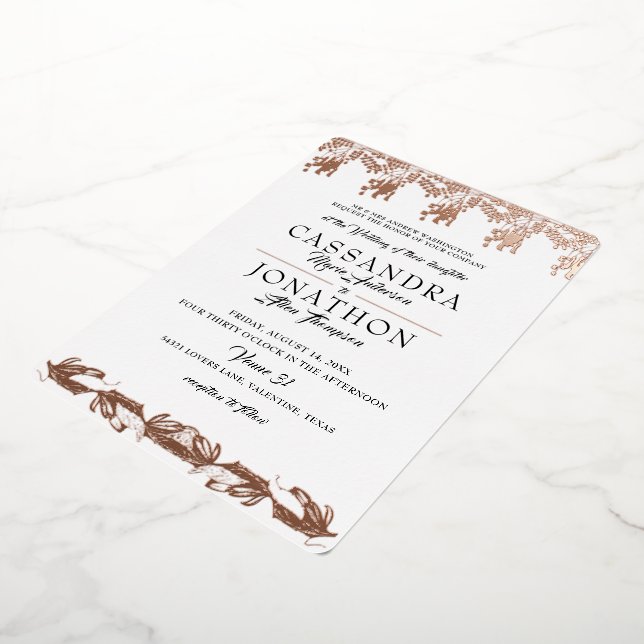 Wedding Invitation - Art Nouveau & Poem 5 (Rotated)