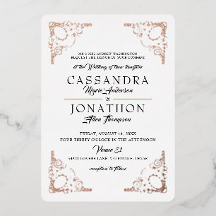 Wedding Invitation - Art Nouveau with Poem