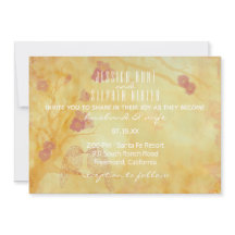 Wedding Invitation Asian Influence Yellow Golds