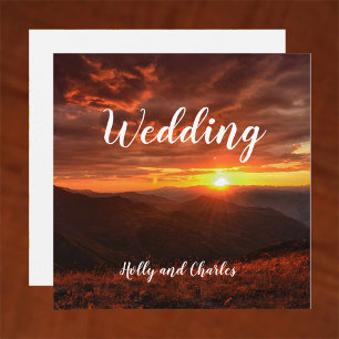 Wedding Invitation. Beautiful Sunset Theme. Invitation
