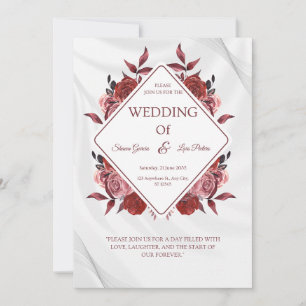 Wedding Invitation Black Gold Luxury Style