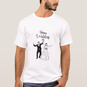 Wedding Invitation Black Gold Luxury Style T-Shirt