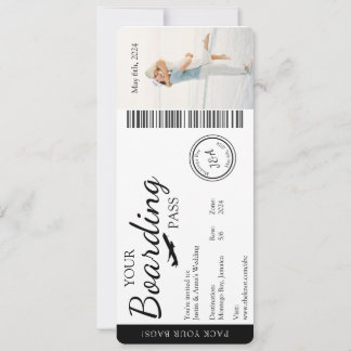 Wedding Invitation- Boarding Pass Invitation
