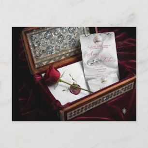 Wedding Invitation Box Elegant Keepsake Box for Postcard