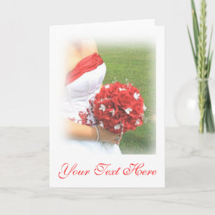 Wedding Invitation - Bride w/ Bouquet