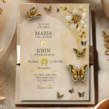 wedding invitation butterflies original
