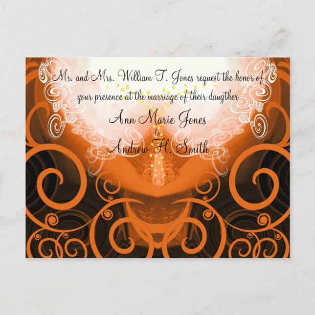 Wedding Invitation Cala Lily Postcard (Front)