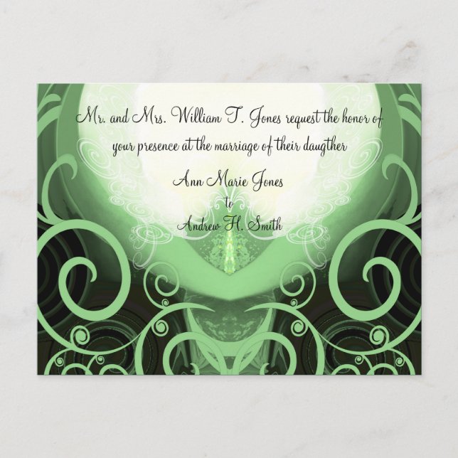 Wedding Invitation Cala Lily Postcard (Front)