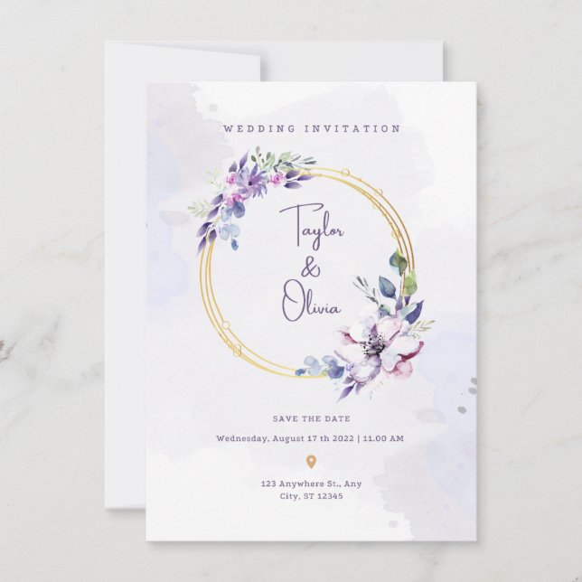Wedding invitation card  (Front)