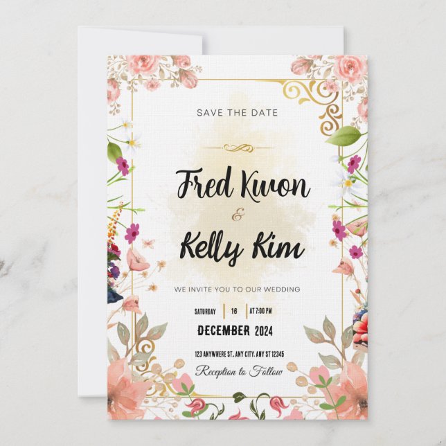  Wedding Invitation Card (Front)