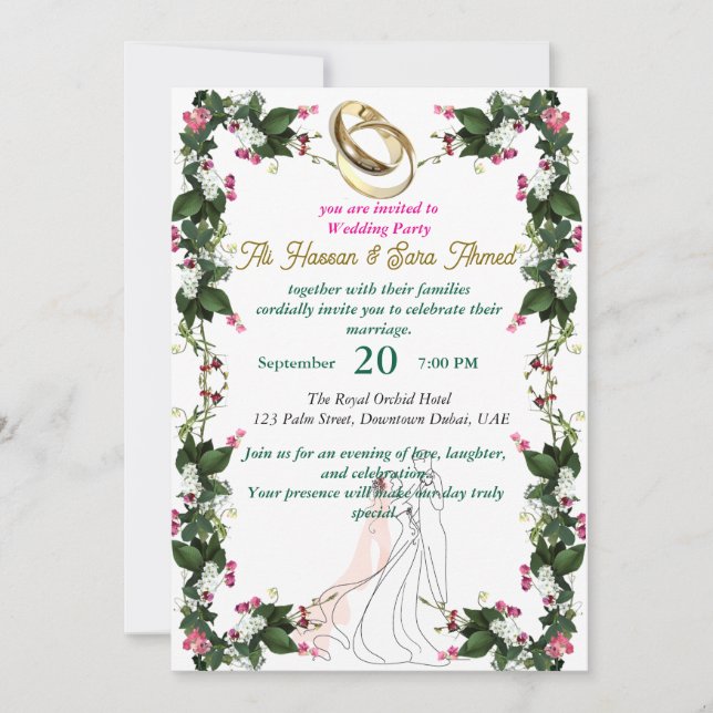 wedding invitation card (Front)