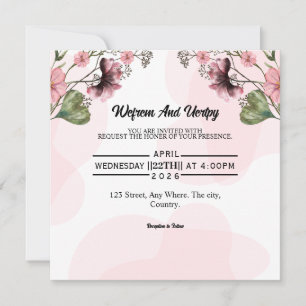Wedding Invitation Card Design Template