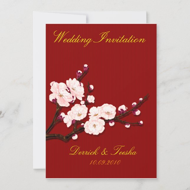 Wedding Invitation card : oriental style (Front)