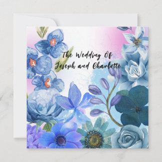 Wedding Invitation Card, Romantic Floral Theme