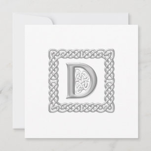 Wedding Invitation Celtic Monogram D