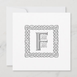 Wedding Invitation Celtic Monogram Letter F