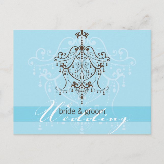 WEDDING INVITATION :: chandelier Postcard (Front)