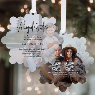 Wedding Invitation Christmas Ornament Holiday Card