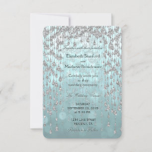 Wedding Invitation   Crystal Palace Teal