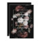 Wedding Invitation Dark Black Moody Floral