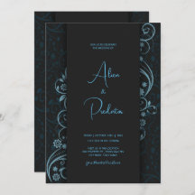 Wedding Invitation, Dark theme and White theme