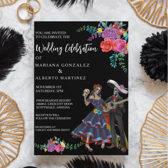 Wedding Invitation Day of Dead Fiesta  (Creator Uploaded)