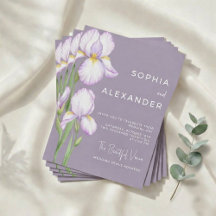 Wedding Invitation "Delicate Irises"
